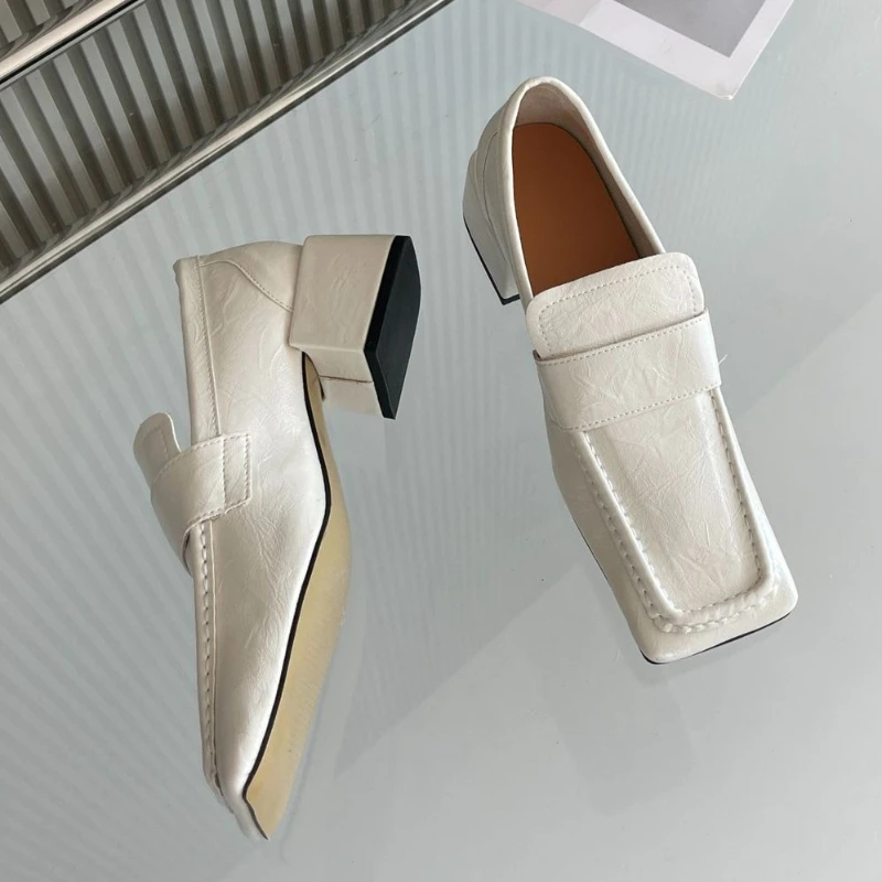 Women Square Toe Chunky Heel D - Leatherwork Designs 评论和价格