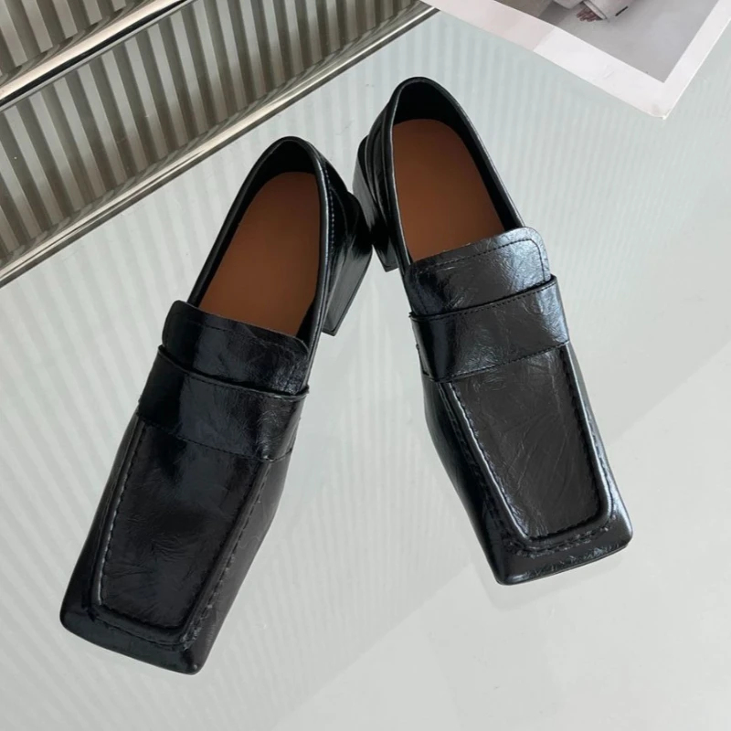 Women Square Toe Chunky Heel D - Leatherwork Designs 评论和价格