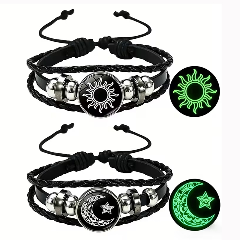 2Pcs Glow in the Dark Sun Moon - Snap Fastener Setter 评论和价格