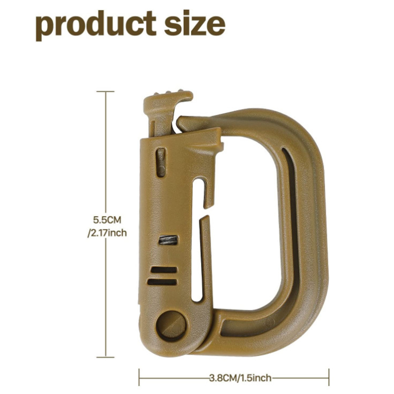 5PCS Grimloc Molle Carabiner D - Snap Fastener Setter 评论和价格