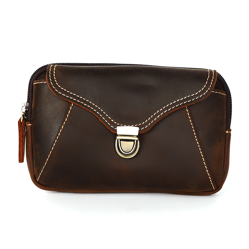 Men's leather waist bag, men's - Leatherwork Designs 评论和价格
