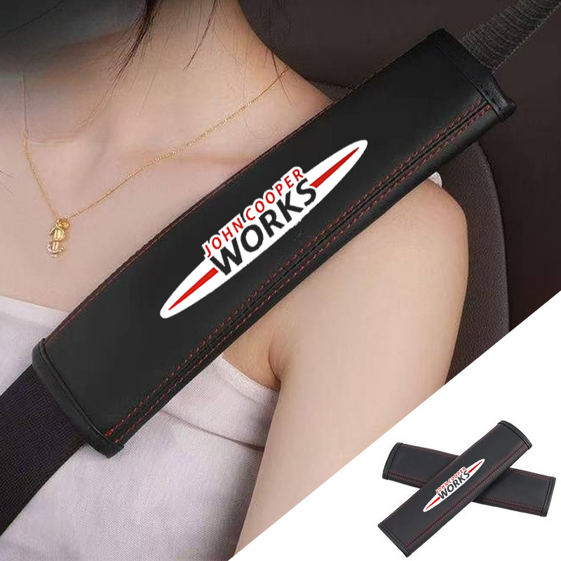 2pcs Car seat belt Nappa leath - Leather Works Near Me 评论和价格