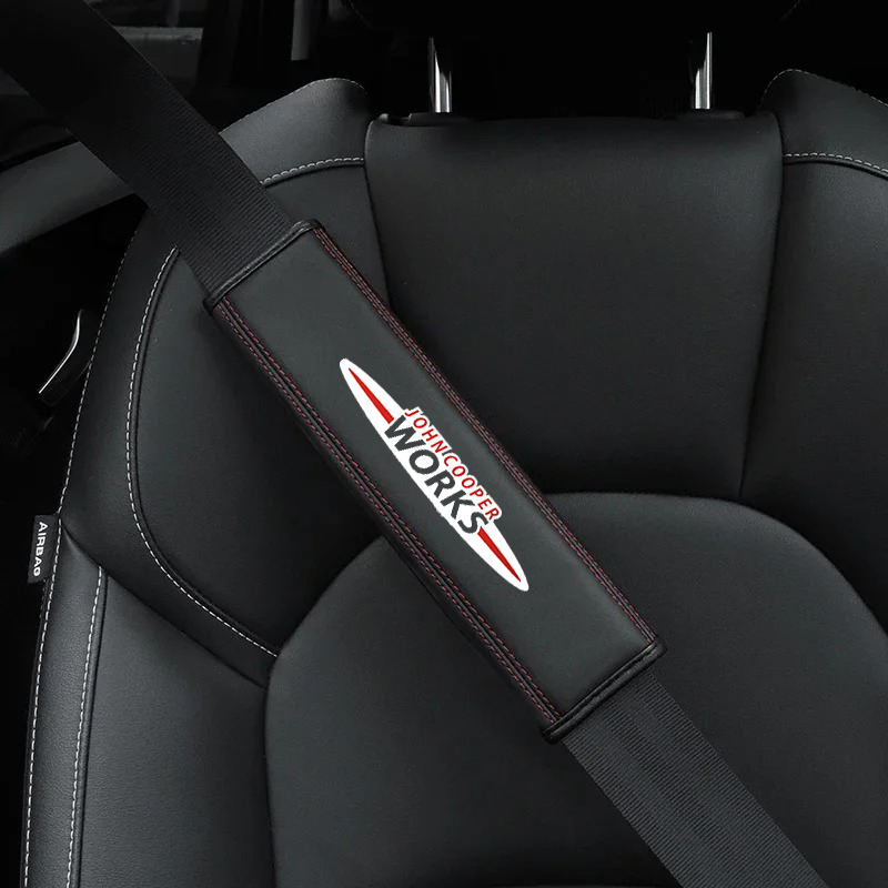 2pcs Car seat belt Nappa leath - Leather Works Near Me 评论和价格
