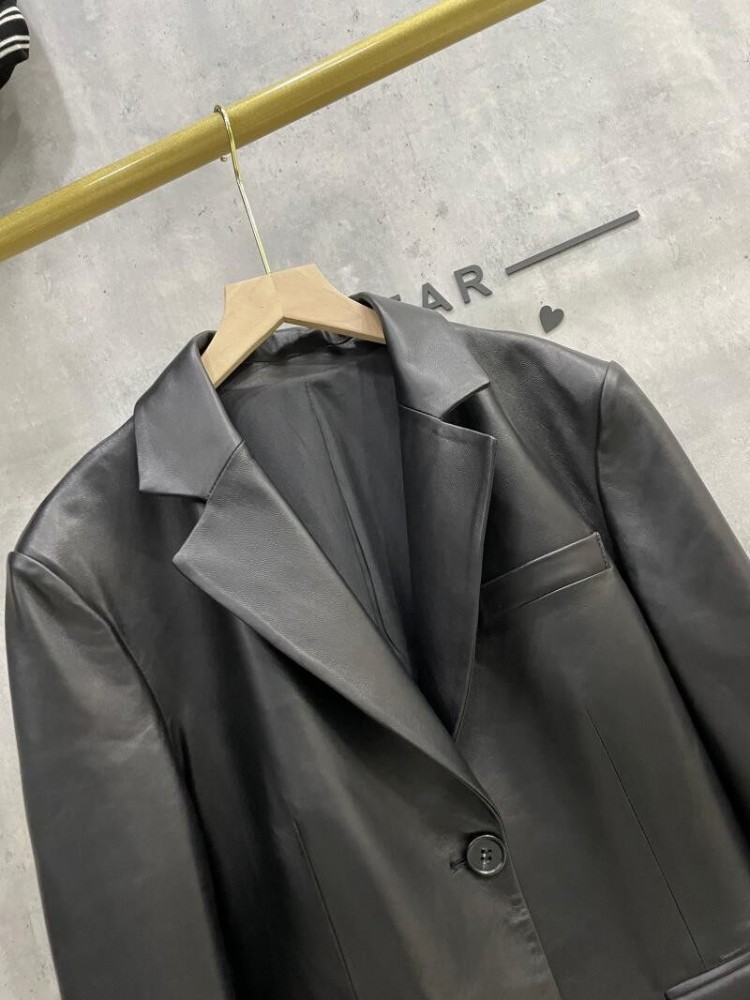 Women Sheepskin Genuine Leathe - Leather Work Jacket Women'S 评论和价格