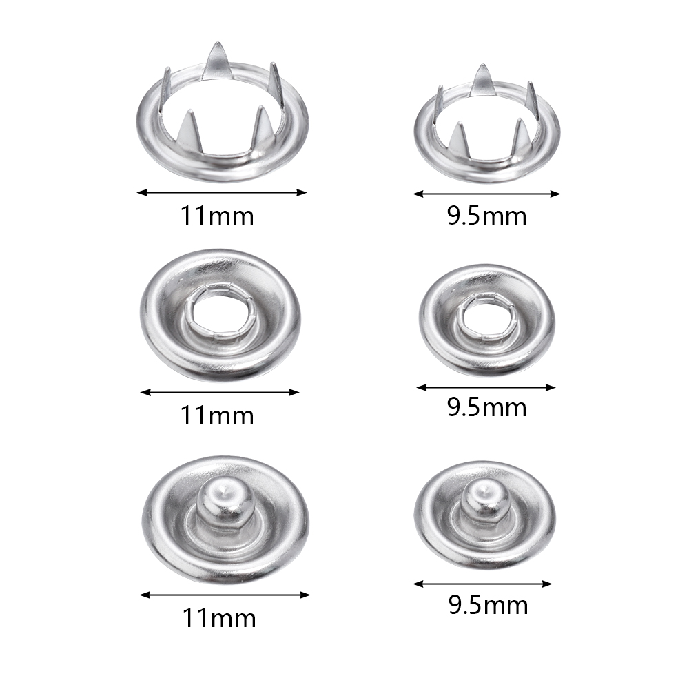 50sets 7.5/9.5/11mm Stainless  - Snap Fastener Setter 评论和价格