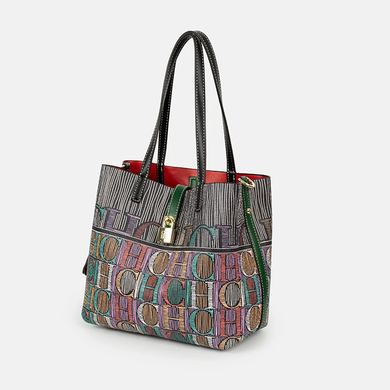 CH Art Color Printed Handbag S - Leather Work In Art 评论和价格