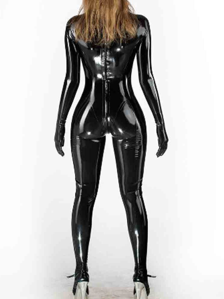 Wet Look PVC Catsuit Shiny PU  - Leather Work Overalls 评论和价格