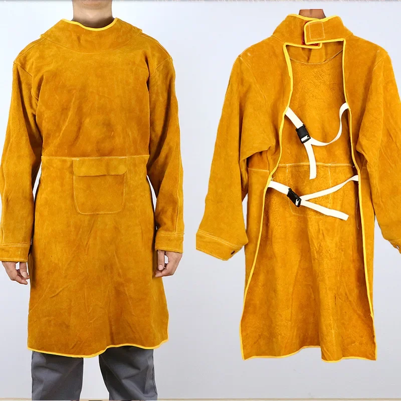 New Pure Cowhide Reverse Dress - Leather Work Overalls 评论和价格