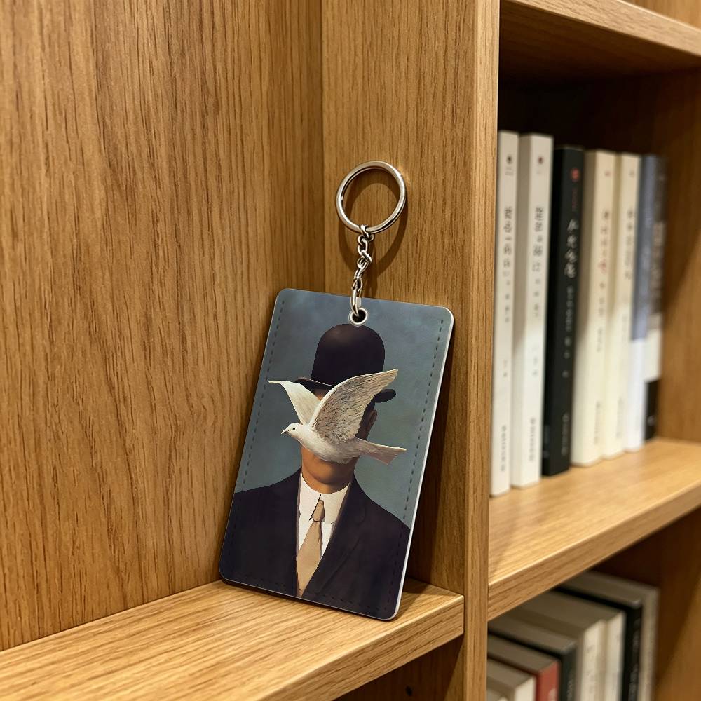R-Rene Magritte Art Badge Hold - Leather Work In Art 评论和价格
