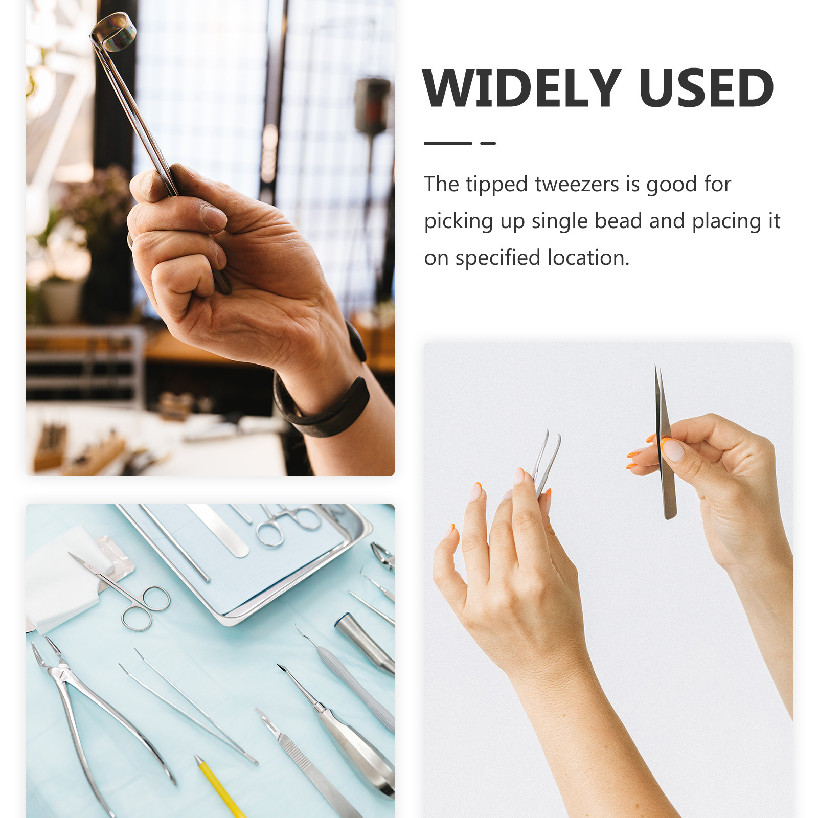 10Pcs Plastic Craft Tweezers B - Leather Work In Art 评论和价格