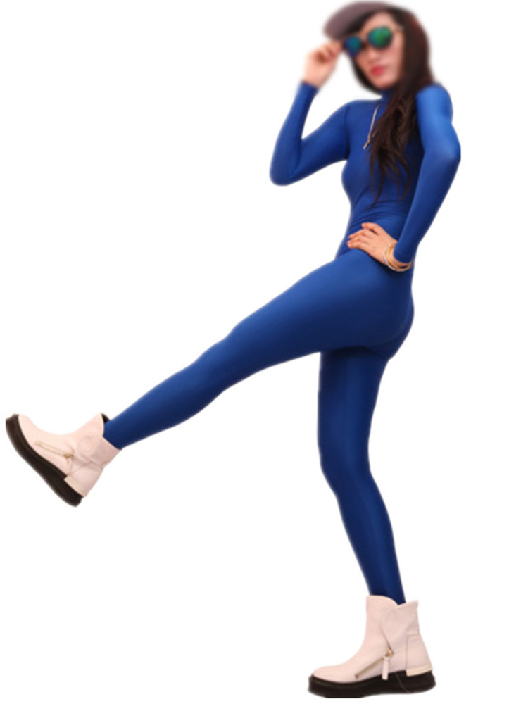 Sexy Women Slim Shiny Full Bod - Leather Work Overalls 评论和价格