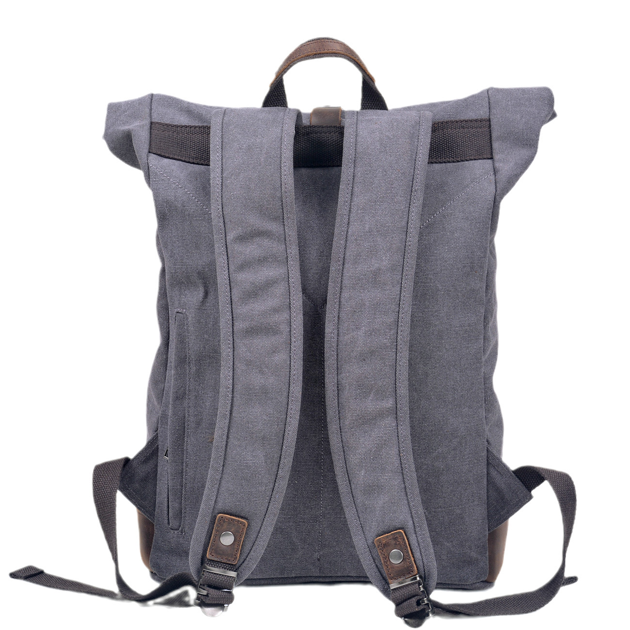 Men’s Waxed‑Canvas Roll‑Top Ru - Leather Work Rucksack Mens 评论和价格