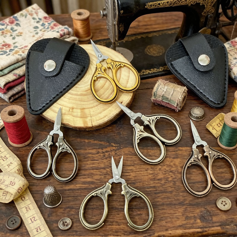 Mini Vintage Scissors with PU  - Leather Work In Art 评论和价格