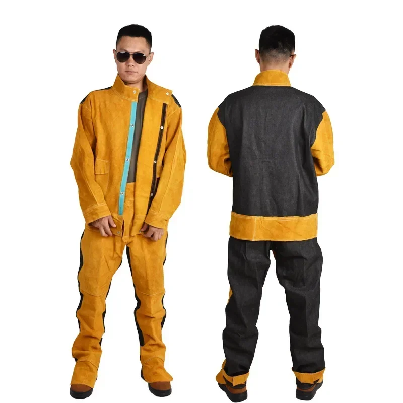 Workplace Safety Clothing Cowh - Leather Work Overalls 评论和价格