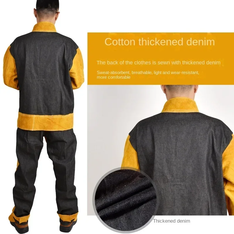 Workplace Safety Clothing Cowh - Leather Work Overalls 评论和价格