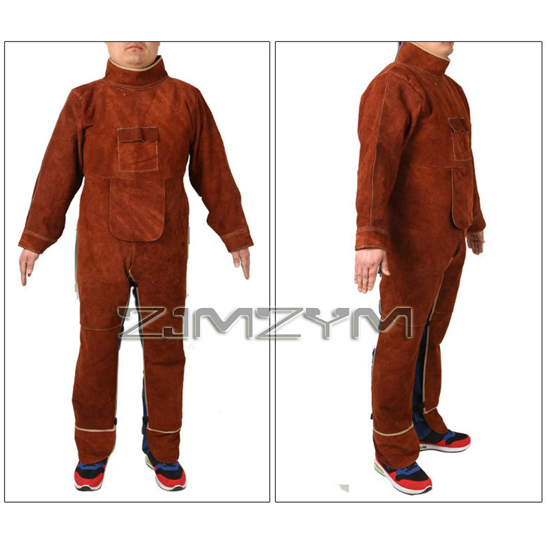 Cowhide Leather Welding Suit W - Leather Work Overalls 评论和价格