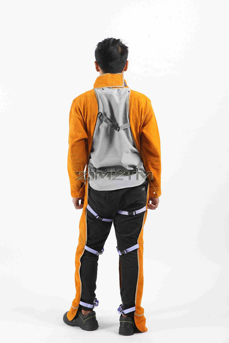 Cowhide Leather Welding Suit W - Leather Work Overalls 评论和价格
