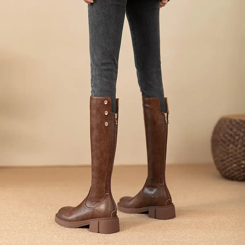 Autumn Winter Middle Heel Ladi - Leatherwork Designs 评论和价格